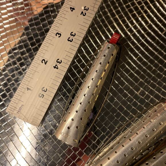 3 Antique Aluminum Hair Curlers Goody Curl Clip - Picture 3 of 8